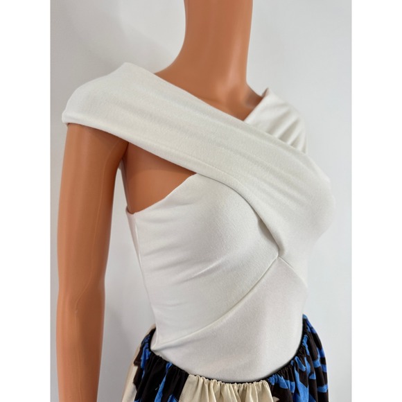 Fashion Nova Criss Cross Off The Shoulder Wrap Top Cutout Back Knit Bodice - Picture 2 of 12